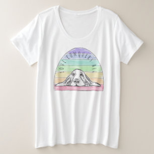 liefde overwint alles hond regenboog basset hound grote maat t-shirt