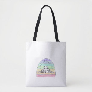 liefde overwint alles hond regenboog basset hound tote bag