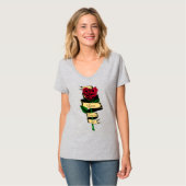 Liefde overwint alles Roze Dames T-shirt (Voorkant volledig)