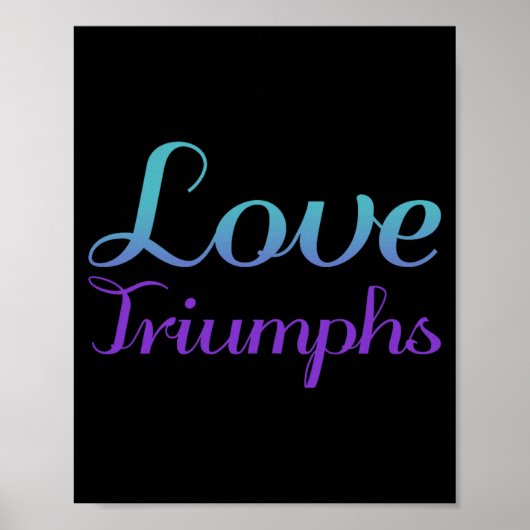 Liefde overwint preventie van zelfmoord Premium Tr Poster (Voorkant)