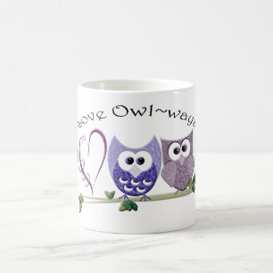 Liefde Owl~ways, schattige eigenaren kunstgeschenk Koffiemok