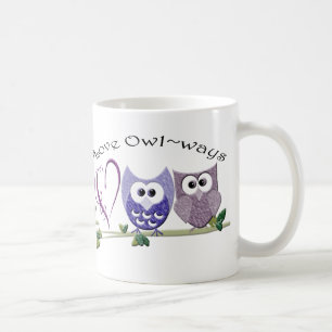 Liefde Owl~ways, schattige eigenaren kunstgeschenk Koffiemok