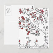 Liefde owls briefkaart (Voorkant / Achterkant)