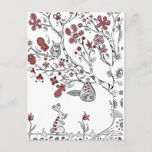 Liefde owls briefkaart (Voorkant)