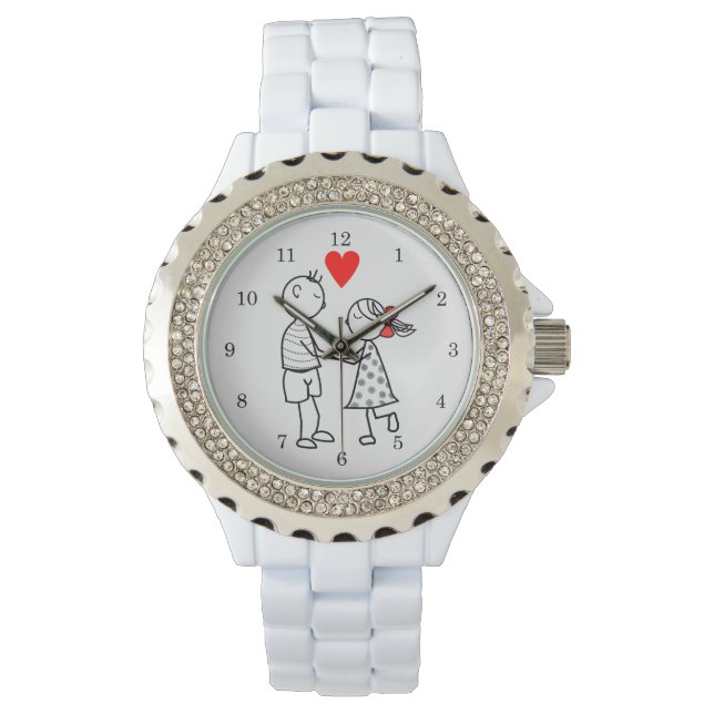 Liefde Paar Horloge Gift (Voorkant)