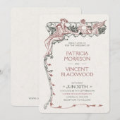  liefde paar huwelijksuitnodiging kaart (Voorkant / Achterkant)