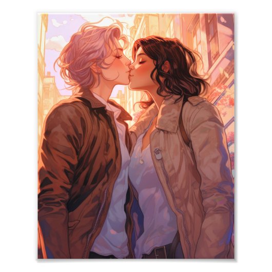 Liefde Paar Liefde Romantisch Foto Afdruk (Voorkant)