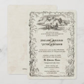  liefde paar op Lake Wedding Invitation Kaart (Voorkant / Achterkant)