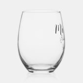 Liefde Paar Rode Hart Thema Wijnglas Zonder Voet (Rechts)