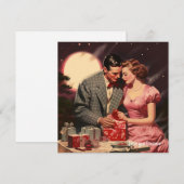  liefde paar rode harten Valentijn Feestdagenkaart (Voorkant / Achterkant)