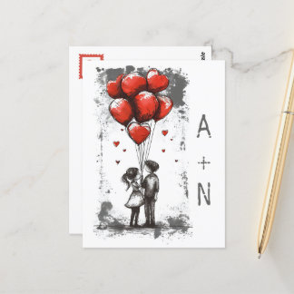 Liefde Paar Valentijnsdag Briefkaart