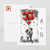 Liefde Paar Valentijnsdag Briefkaart (Voorkant / Achterkant)