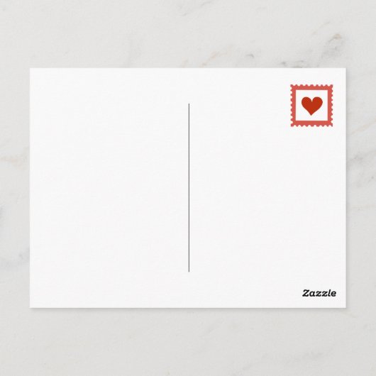 Liefde Paar Valentijnsdag Briefkaart (Achterkant)