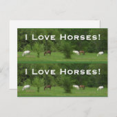 Liefde paarden! Bladwijzers - Aanpassen! Briefkaart (Voorkant / Achterkant)