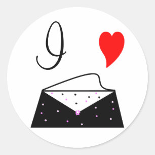 Liefde paars! ronde sticker
