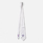 Liefde - Paarse Amethist en Blauwe Saffier Edelste Stropdas (Achterkant)