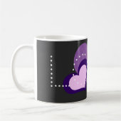 Liefde Paarse harten Koffiemok (Links)