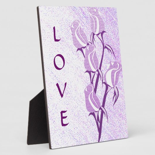Liefde Paarse Roos Fotoplaat (Zijkant)