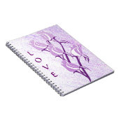 Liefde Paarse Roos Notitieboek (Rechterzijde)