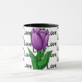 Liefde Paarse Tulp Bloemen Mok (Midden)