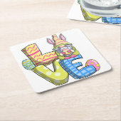 Liefde, paasdecoratie kartonnen onderzetters (Schuin)