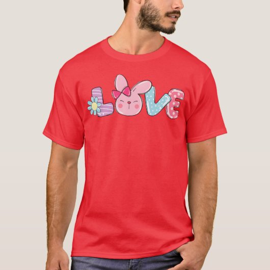 Liefde Paasfeest retro T-shirt (Voorkant)