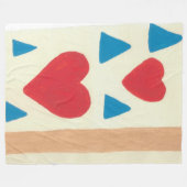 Liefde pad vleece Blanket Fleece Deken (Voorkant (Horizontaal))
