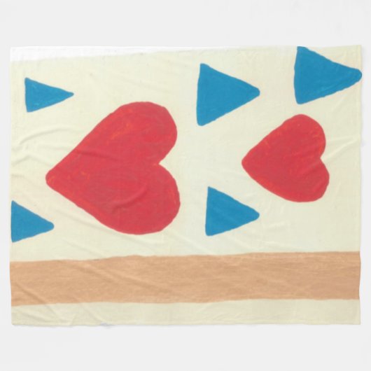 Liefde pad vleece Blanket Fleece Deken (Voorkant (Horizontaal))