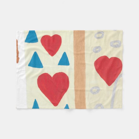 Liefde pad vleece Blanket Fleece Deken (Voorkant (Horizontaal))