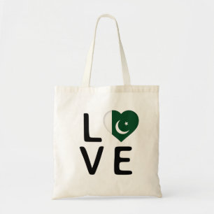 Liefde - Pakistaanse vlag Tote Bag