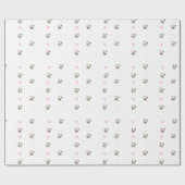 Liefde Panda Gift Wrapping Paper Roll Cadeaupapier (Vlak)