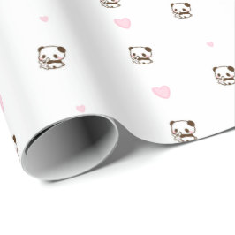 Liefde Panda Gift Wrapping Paper Roll Cadeaupapier