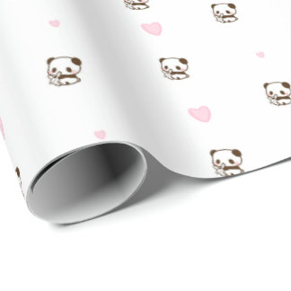 Liefde Panda Gift Wrapping Paper Roll Cadeaupapier