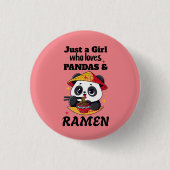 Liefde Panda's en Ramen Ronde Button 3,2 Cm (Voorkant)