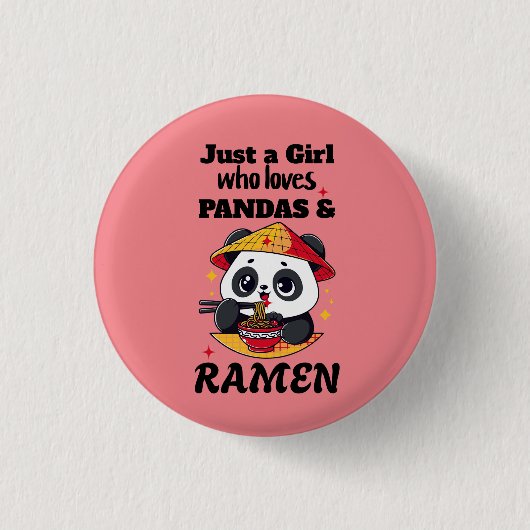 Liefde Panda's en Ramen Ronde Button 3,2 Cm (Voorkant)