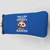 Liefde Panda's en Ramen (witte tekst) Golfheadcover (Voorkant)