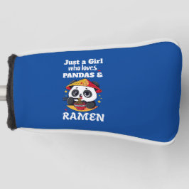 Liefde Panda's en Ramen (witte tekst) Golfheadcover