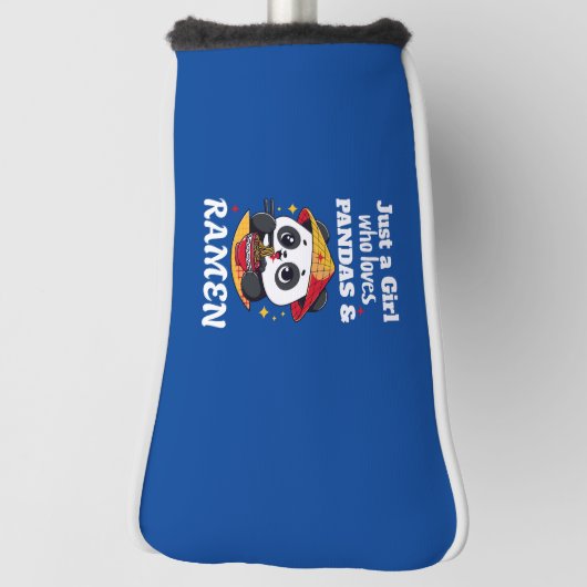 Liefde Panda's en Ramen (witte tekst) Golfheadcover (Draai 90)