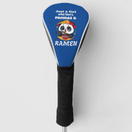 Liefde Panda's en Ramen (witte tekst) Golfheadcover