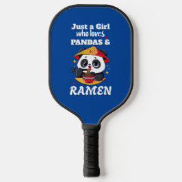 Liefde Panda's en Ramen (witte tekst) Pickleball Paddle
