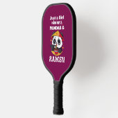 Liefde Panda's en Ramen (witte tekst) Pickleball Paddle (Links)