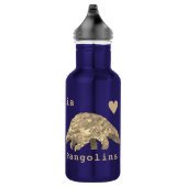 Liefde pangolins bedreigde dierkunst Olivia-naam Waterfles (Rechts)