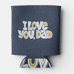 Liefde Pap: Helder Typografie Quote. Blikjeskoeler