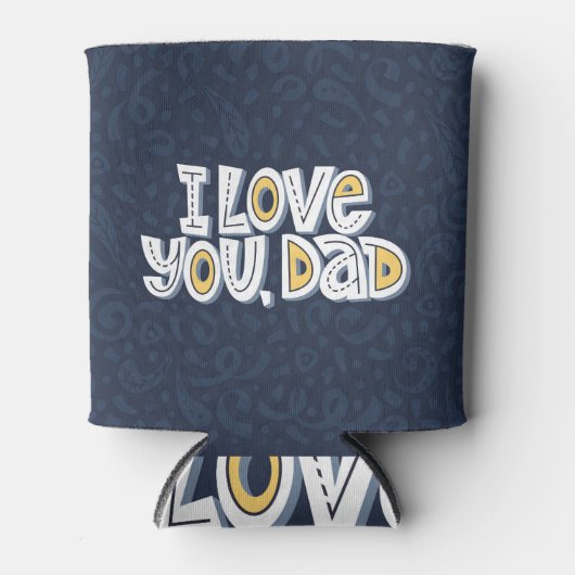 Liefde Pap: Helder Typografie Quote. Blikjeskoeler (Voorkant)