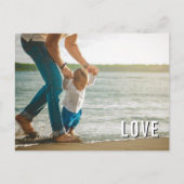 LIEFDE PAP Moderne Elegante Typografie Foto Briefkaart (Voorkant)