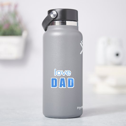 Liefde Papa Baby Jongen Sticker (HydroFlask)