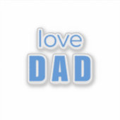 Liefde Papa Baby Jongen Sticker (Voorkant)