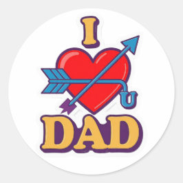 Liefde papa  ronde sticker