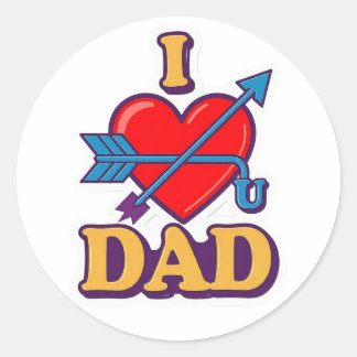 Liefde papa  ronde sticker
