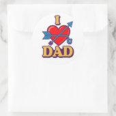 Liefde papa  ronde sticker (Tas)